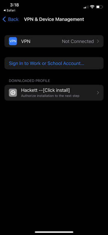 Hackett IOS Step 2